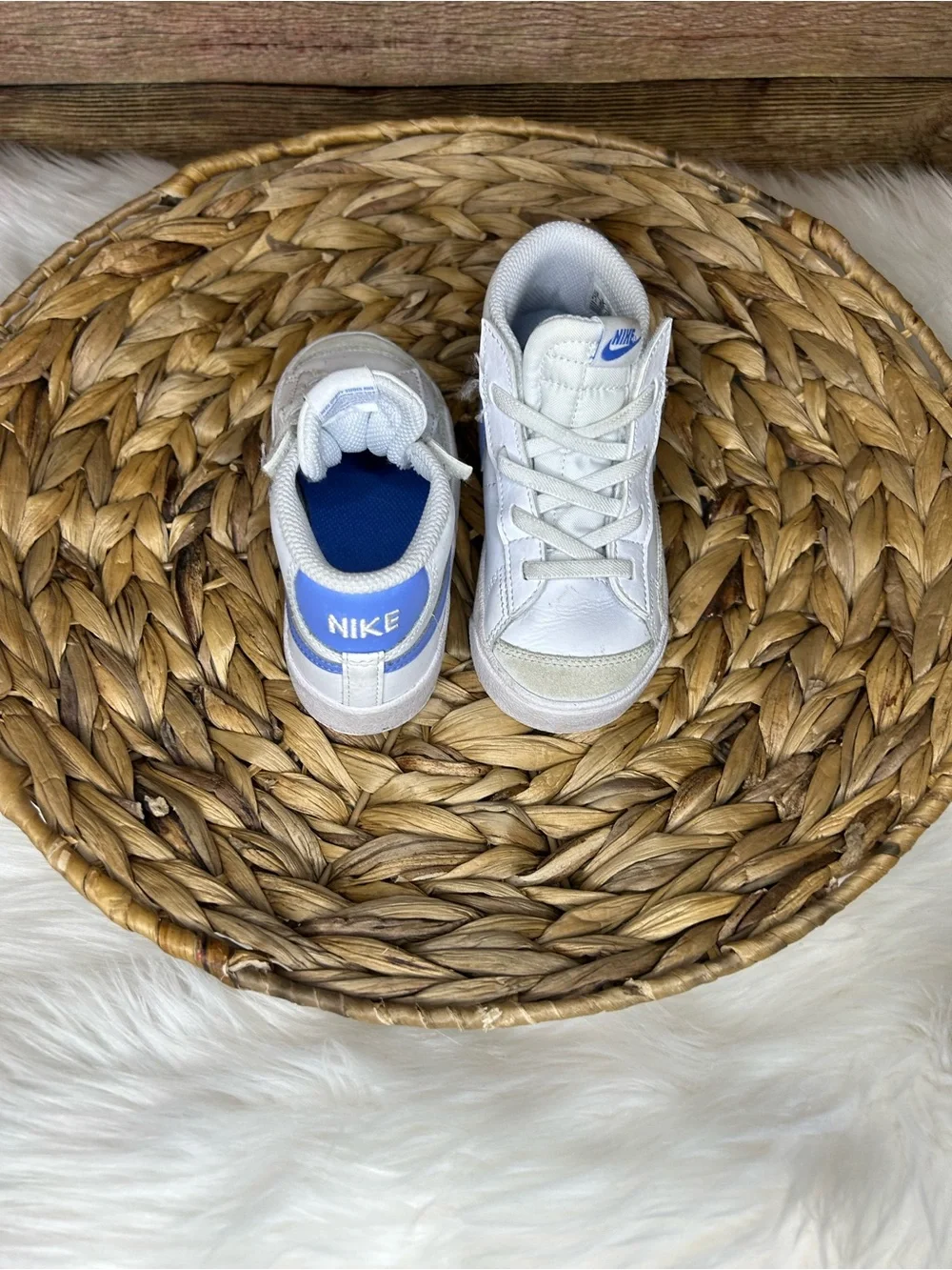 Nike Blazer Mid ‘77 White High Top Sneaker Toddler Boys Size 8.5